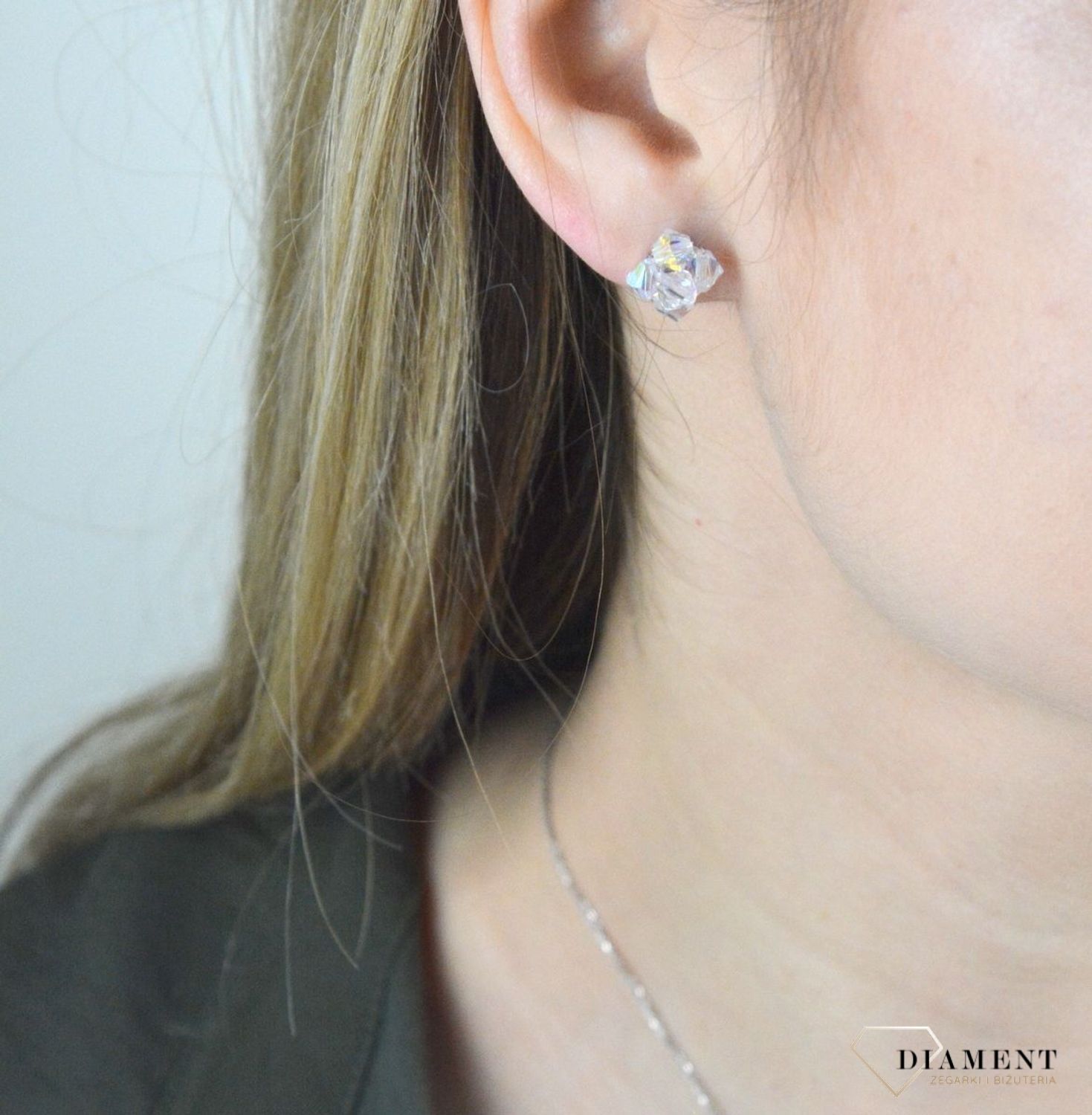 Kolczyki ślubne Swarovski srebro 925 KR2 358-1. Biżuteria ślubna Swarovski. Błyszczące kolczyki . Wyjściowa biżuteria. Na prezent (2).jpg